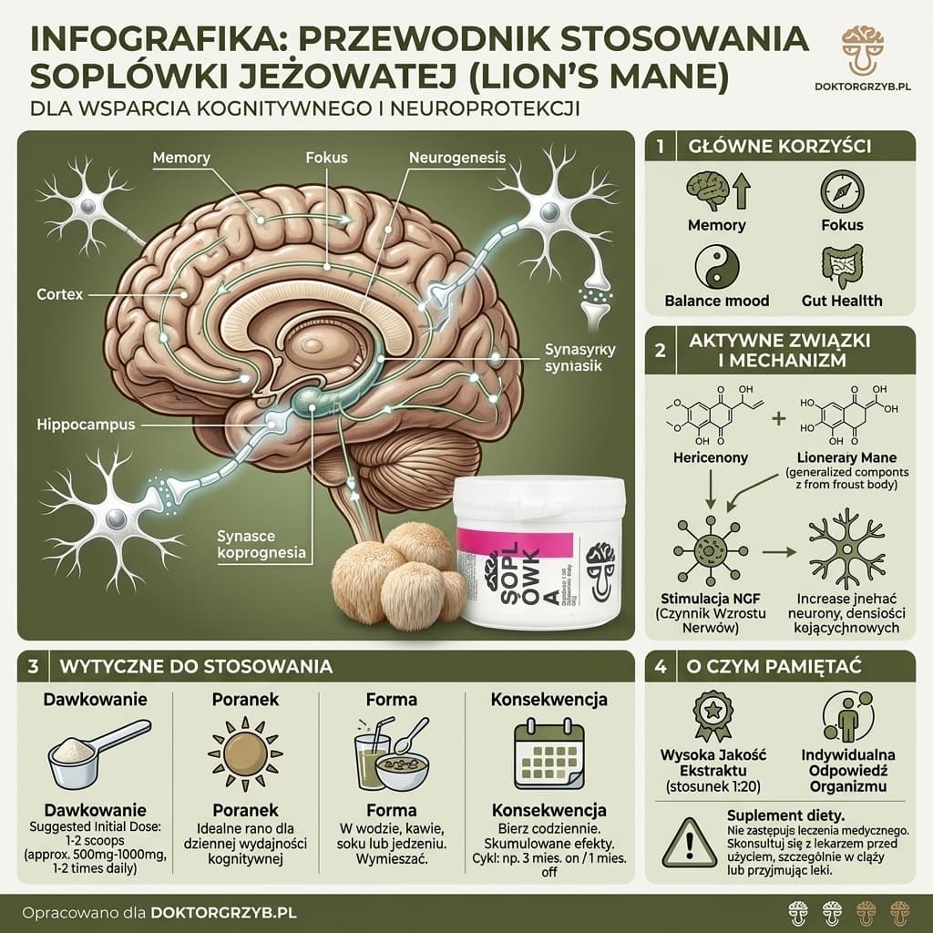 soplówka jeżowata poradnik. stosowania